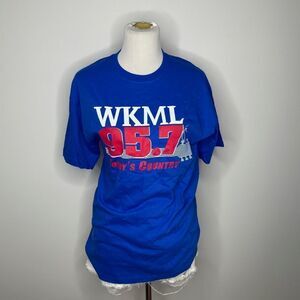 5/$25💜 Soffe- Navy Blue "WKML 95.7 Today's Country" T-Shirt